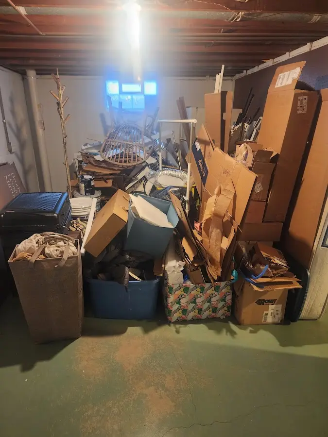 Roll-off dumpster container at job site for 2 Yard Dumpster Rental in Squaw Valley